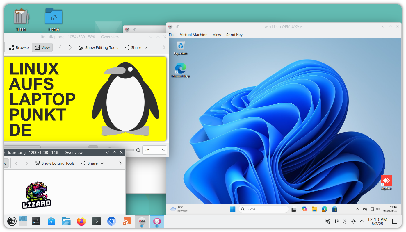 openSUSE KDE desktop screenshot
